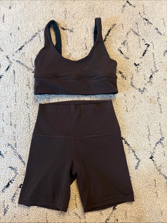 lululemon athletica Other - Lululemon set brown espresso bra 6/ shorts 4